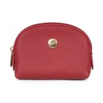 Porte - monnaie cuir luna rouge fonc sam