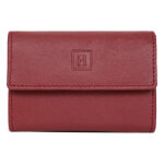 Porte - monnaie cuir soft rouge fern