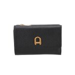 Porte - monnaie zippée noir en cuir camille Porte - monnaie zippée noir en cuir camille