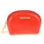 Porte monnaie zipp - cuir rouge rouge