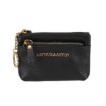 Porte monnaie zippé raquel en cuir - noir Porte monnaie zippé raquel en cuir - noir