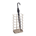 Porte parapluies en tube d'acier peint par poudrage en gris sable