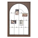 Porte photo nais et panneau de bois mdf 62x95cm marron en mtal