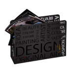 Porte revues design mtal noir laqu