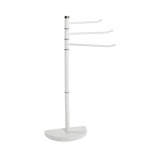 Porte - serviettes structure en tube d'acier poxy crme - blanc