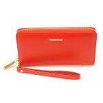 Portefeuille 2 volets femme cuir rouge rouge