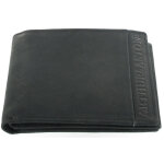Portefeuille 3 volets chic - cuir de vachette noir