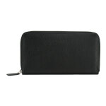 Portefeuille compagnon corso - fermeture zippée bleu noir en cuir Portefeuille compagnon corso - fermeture zippée bleu noir en cuir