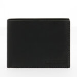 Portefeuille avec compartiments cartes noir en cuir Portefeuille avec compartiments cartes noir en cuir