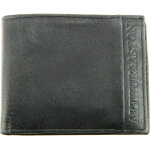 Portefeuille cuir vachette - doublure coton marron noir