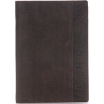 Portefeuille depliant 3 volets - cuir chataigne marron