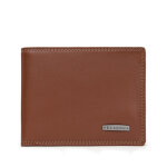 Portefeuille italien stop rfid cuir sensation cognac toby