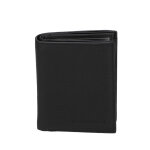 Portefeuille noir en cuir vritable
