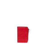 Portefeuille stop rfid confort fraise en cuir rose rouge