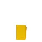 Portefeuille stop rfid confort jaune en cuir mina