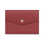 Portefeuille stop rfid cuir luna carmin rouge ula