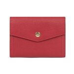 Portefeuille stop rfid luna rouge fonc en cuir zo yael