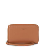 Portefeuille zipp autour paris pm camel en cuir