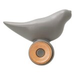 Portemanteau mural, patre design 'moano' gris en forme d'oiseau