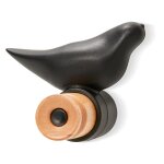 Portemanteau mural, patre design 'moano' noir en forme d'oiseau