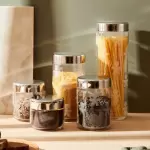 Pot girotondo en verre transparent d16 cm