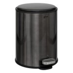 Poubelle mtal et inox noir delta