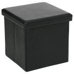 Pouf pliant carré pvc noir 38x38 Pouf pliant carré pvc noir 38x38