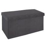 Pouf pliant gris 2 places tess