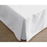 Protection literie housse c. sommier blanc en coton