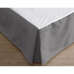 Protection literie housse c. sommier gris en coton