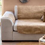 Protge canap en sudine olivia - beige