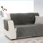 Protge canap universels aspect velours grain190 x 200 - gris