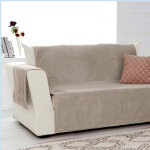 Protge - fauteuil universels aspect velours grain - taupe
