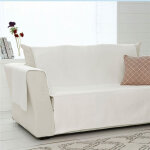Protge - fauteuil universels aspect velours grain - blanc cru