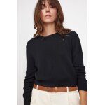Pull boxy col rond femme zia en cachemire noir Pull boxy col rond femme zia en cachemire noir