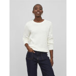 Pull col rond blanc en coton sia