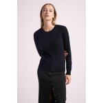 Pull col rond c?urs pointelle linda en cachemire noir