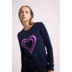 Pull col rond double c?ur selena en cachemire noir Pull col rond double c?ur selena en cachemire noir