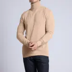 Pull col roul beige crme en cachemire