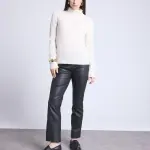 Pull col roul blanc en cachemire