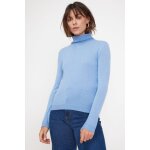 Pull col roule femme zoe en cachemire bleu ciel