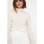 Pull col roule femme zoe en cachemire ecru