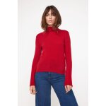 Pull col roule femme zoe en cachemire rouge