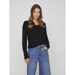 Pull col en v �paules tombantes noir