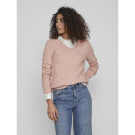 Pull col en v épaules tombantes rose xia Pull col en v épaules tombantes rose xia