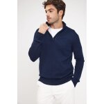 Pull col zippe montant homme zalman en cachemire bleu marine Pull col zippe montant homme zalman en cachemire bleu marine