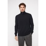 Pull col zippe montant homme zalman en cachemire noir