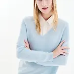 Pull femme bleu en cachemire Pull femme bleu en cachemire