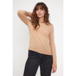 Pull femme col rond zara en cachemire beige Pull femme col rond zara en cachemire beige