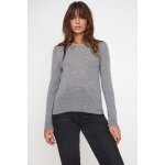 Pull femme col rond zara en cachemire gris fonce